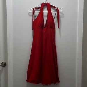 Vintage Red Halter Dress